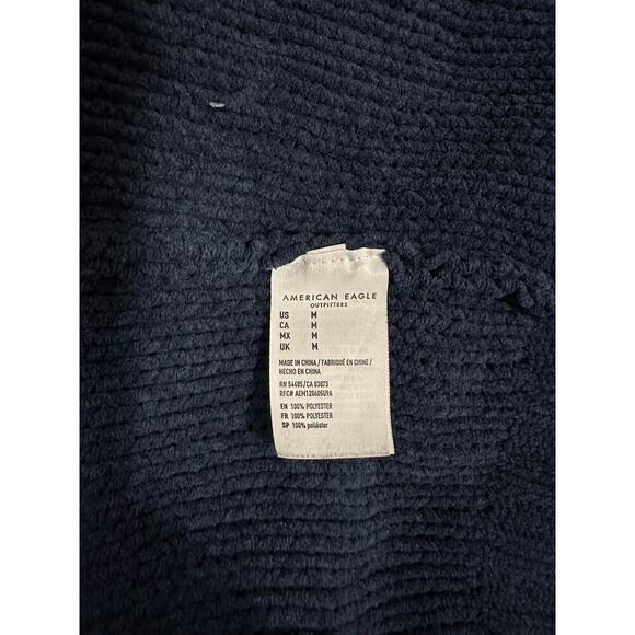 American Eagle Royal Blue Knit Sweater Size Medium - Picture 5 of 8